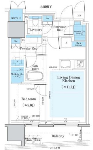 1LDKの間取りの画像
